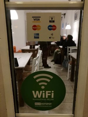 Use free Wifi and pay your food with cash or creditcard at For Friends in Marburg
