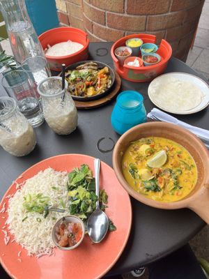 Moqueca de palmitos & mushroom fajita stack  at Las Iguanas in Coventry