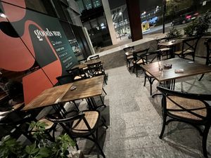 outside  at Temple of Seitan - Hackney in East London