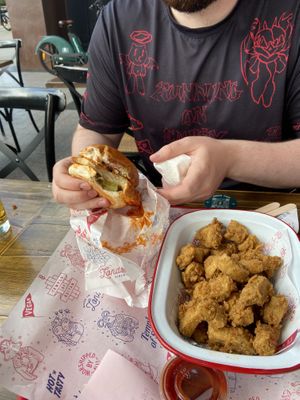 lovely chicken bites  at Temple of Seitan - Hackney in East London