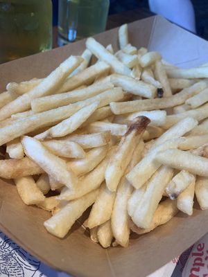 Large fries   at Temple of Seitan - Hackney in East London