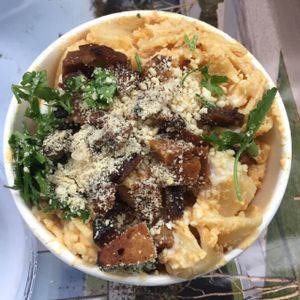 mac n cheese to go!  at Temple of Seitan - Hackney in East London