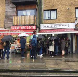 next to hackney meat centre - no customers there! vegans win!!  at Temple of Seitan - Hackney in East London