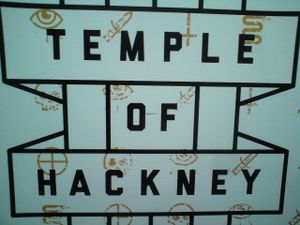 Laibach approved decor! at Temple of Seitan - Hackney in East London