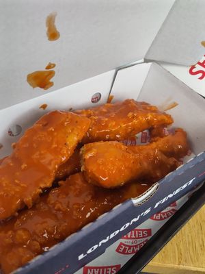 Buffalo wings (approx 4) at Temple of Seitan - Hackney in East London