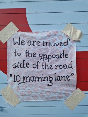 They've moved - now on the other side facing the Tesco at Temple of Seitan - Hackney in East London