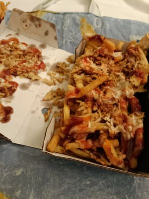 Doner snack pack at Temple of Seitan - Hackney in East London