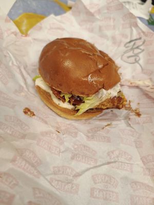 BBQ Chick'n Burger at Temple of Seitan - Hackney in East London