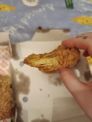 Chicken wing cross section at Temple of Seitan - Hackney in East London