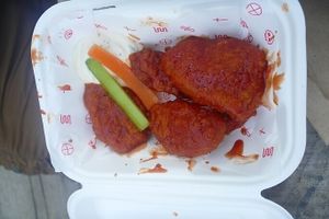 Gluten free 'chicken' wings at Temple of Seitan - Hackney in East London