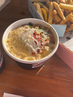 mac n cheese  at Temple of Seitan - Hackney in East London