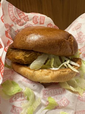 Temple burger  at Temple of Seitan - Hackney in East London