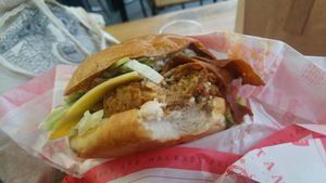 temple burger at Temple of Seitan - Hackney in East London