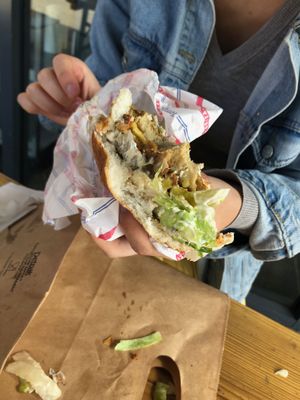 Very tasty burger at Temple of Seitan - Hackney in East London