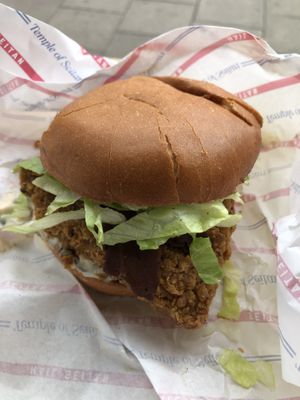 temple burger at Temple of Seitan - Hackney in East London