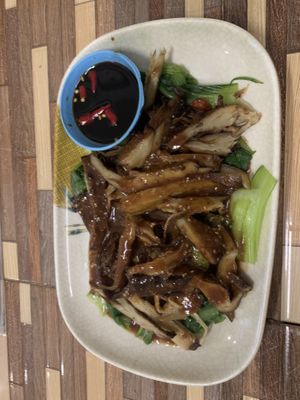 Duck with brown sauce   at Jai Mai Jumjay in Chiang Mai