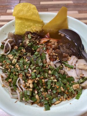 tom yum noodle soup  at Jai Mai Jumjay in Chiang Mai