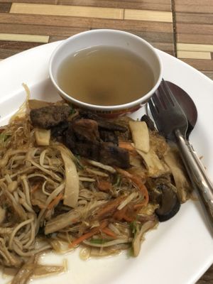 Mushroom glass noodles   at Jai Mai Jumjay in Chiang Mai