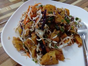 fried tofu salad at Jai Mai Jumjay in Chiang Mai