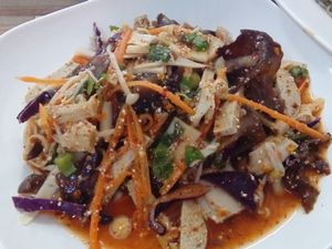 the dreaded wood ear mushroom salad at Jai Mai Jumjay in Chiang Mai