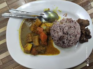 Curry and rice at Jai Mai Jumjay in Chiang Mai