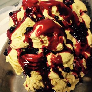 Forest fruits vegan ice cream at Pohorska Kavarna Paradice in Maribor