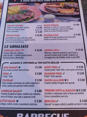 Menù 📃 at America Graffiti in Pordenone