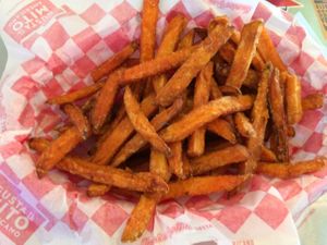 Vegan Sweet Carolina Potato Fries at America Graffiti in Pordenone
