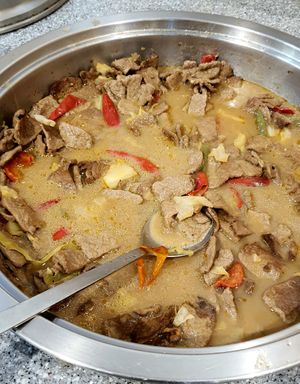 Bulgogi-style mock meat 콩불고기 #Veganuary at Sujata 수자타 in Gwangju