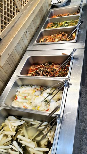 kimchi section #Veganuary at Sujata 수자타 in Gwangju