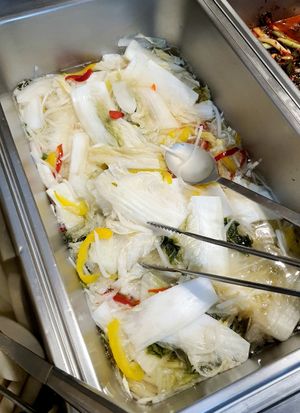 white kimchi 백김치 #Veganuary at Sujata 수자타 in Gwangju