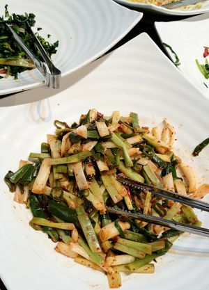 stir-fried scallion salad 대파볶음 at Sujata 수자타 in Gwangju