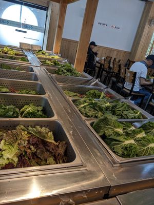 Salad station at Sujata 수자타 in Gwangju