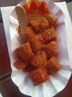 Currywurst at Curry at the Wall - Food Stand in Berlin
