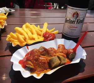 Vegan currywurst meal option at Curry at the Wall - Food Stand in Berlin