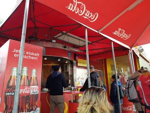 View from seating area at Curry at the Wall - Food Stand in Berlin
