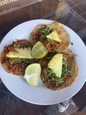 Tacos de al pastor  at Cinnamon Veggie in Cuernavaca