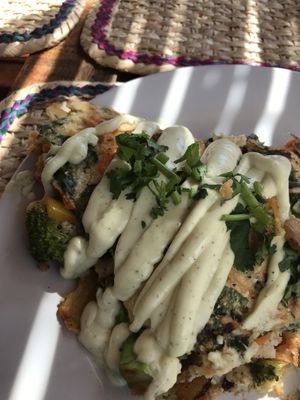 Omelette  at Cinnamon Veggie in Cuernavaca