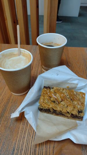 Caramel date slice ❤️ at Chesters by the River in Skelwith Bridge