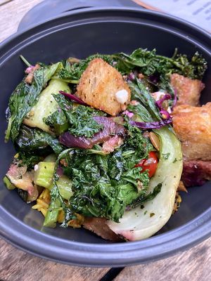 panzanella salad at Chesters by the River in Skelwith Bridge