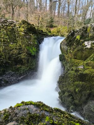Beautiful waterfall nearby at Chesters by the River in Skelwith Bridge