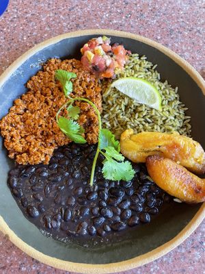 meatless chorizo rice bowl   at Universal Studios - Thunder Falls Terrace in Orlando