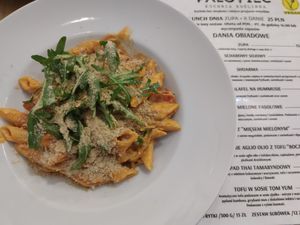 Serowe penne at Faloviec Kuchnia Roślinna in Gdansk