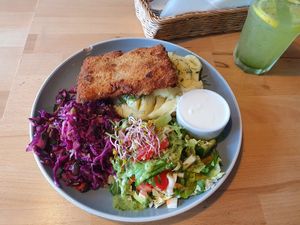 Schabowy 'Sojowy' at Faloviec Kuchnia Roślinna in Gdansk