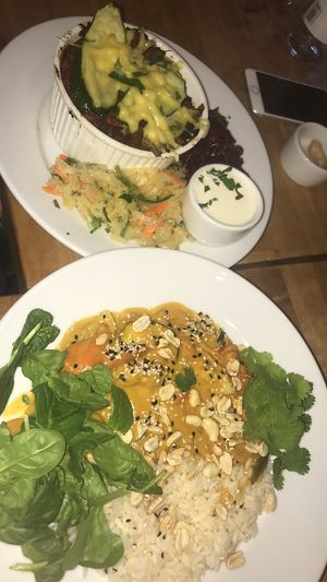 Peanut Butter Curry and
Woodcutter's Casserole

 at Faloviec Kuchnia Roślinna in Gdansk