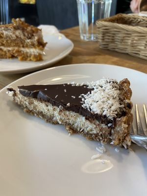 Chocolate and Coconut dessert at Faloviec Kuchnia Roślinna in Gdansk