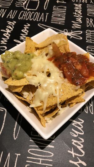 Nachos with vegan cheese at La Rambla  in Paisley