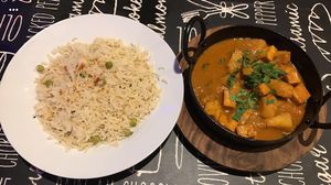 Tofu and potato curry at La Rambla  in Paisley