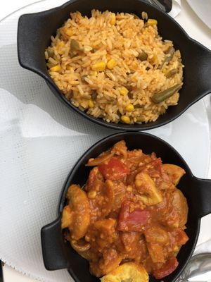 suya and rice at Skuhna in Ljubljana