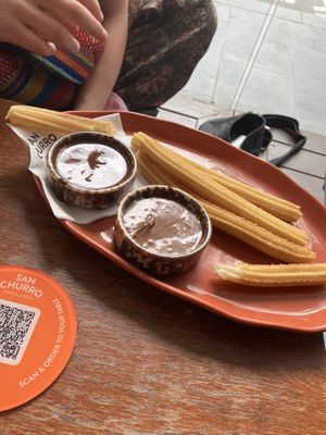 churros for 2 with vegan dip (there were 6 originally haha)  at San Churro in Melbourne